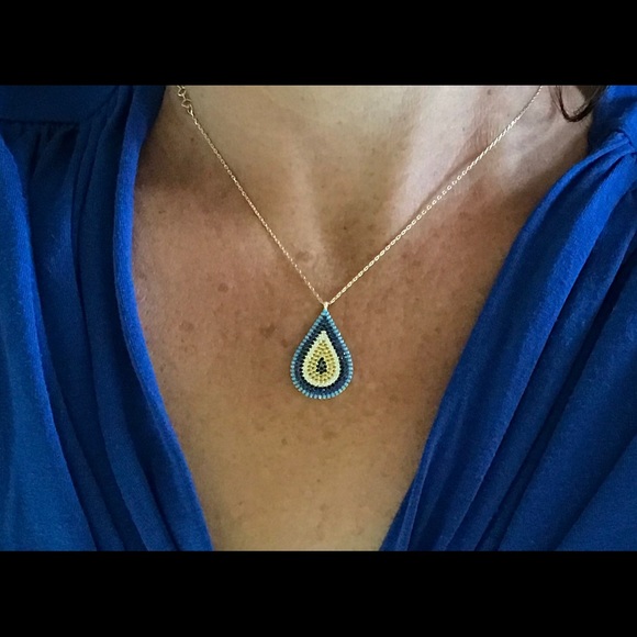 Evil eye necklace drop evil eye rose gold eye - Picture 4 of 6